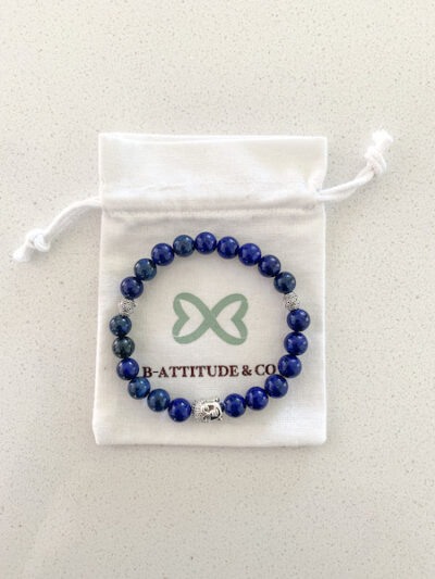 bracelet Lapiz Lazuli -Tête de bouddha