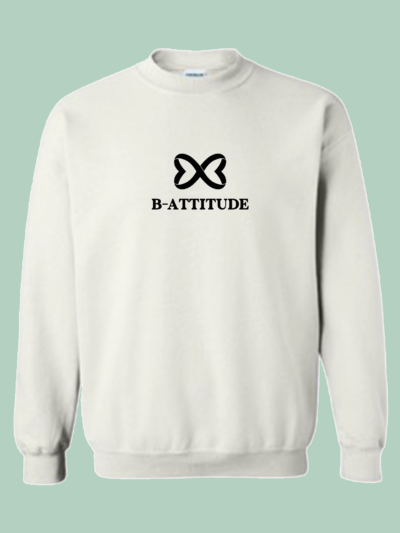 « Crewneck » B-Attitude, Blanc & logo noir