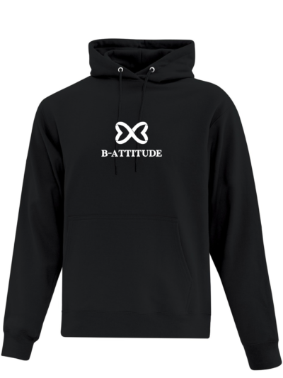 « Hoodie » B-Attitude, Noir & Logo Blanc