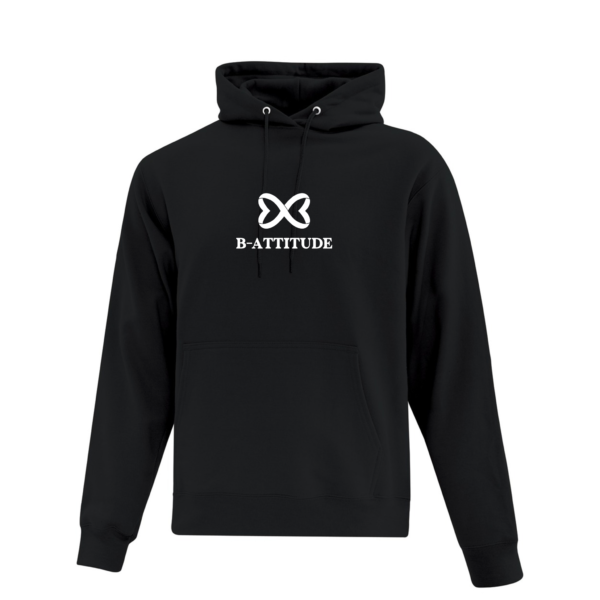 "Hoodie" B-Attitude, Noir & Logo Blanc